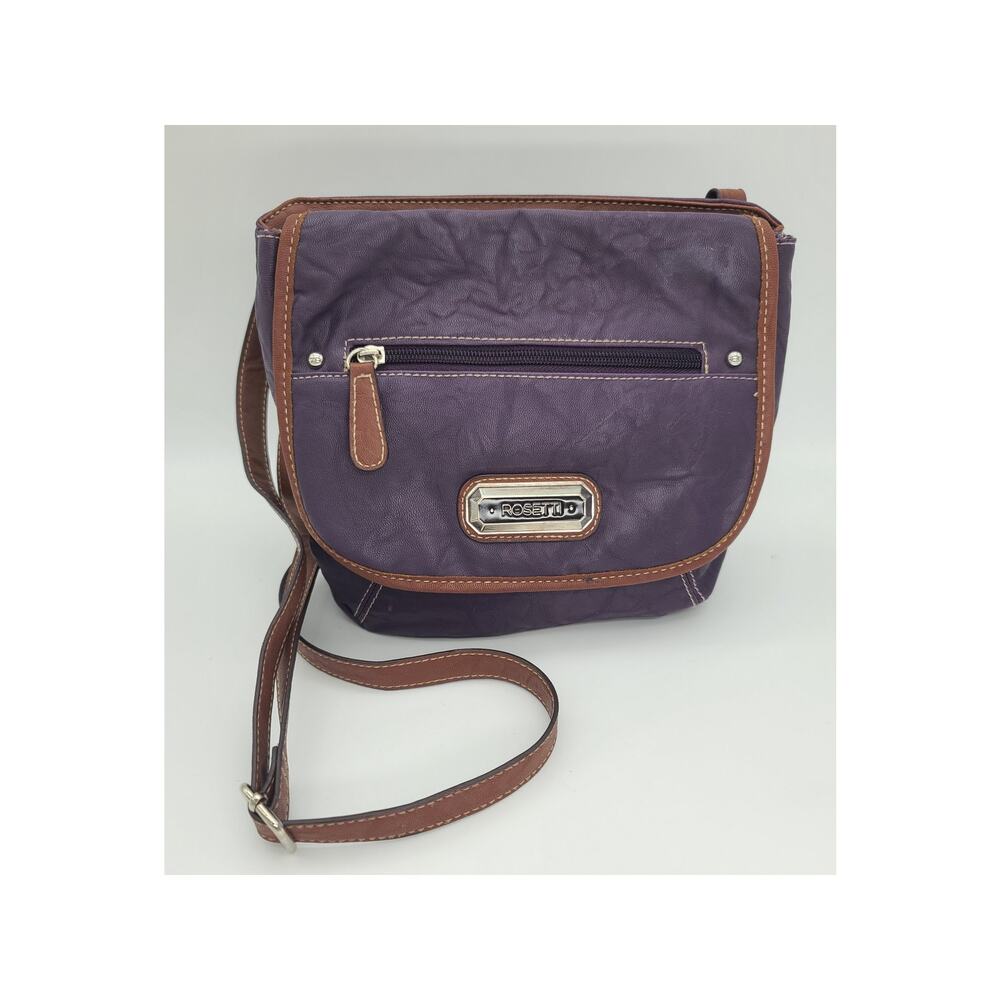 ROSETTI Women's Purple & Brown Crossbody Bag Purse Adjustable Strap